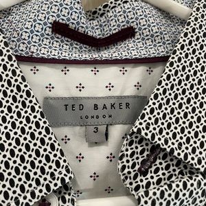 Ted baker black and white dress shirt